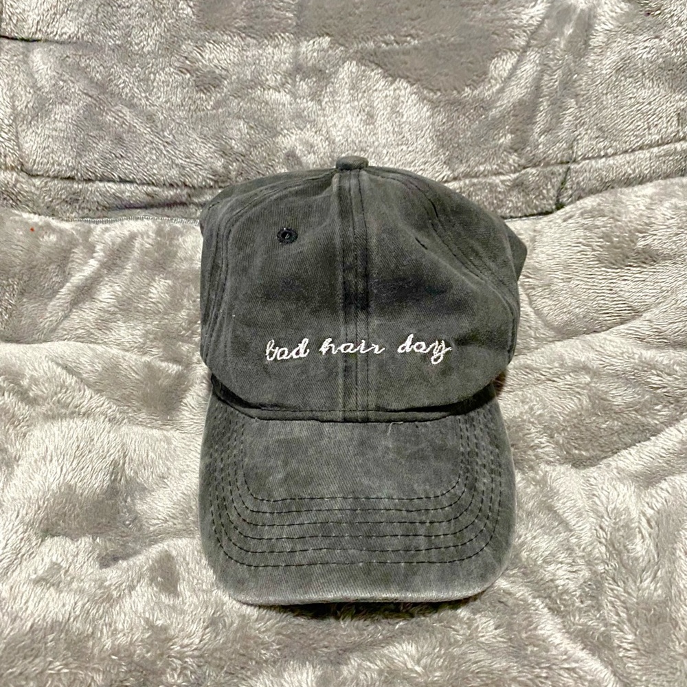 Bad hair day black hat/cap